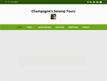 Tablet Screenshot of champagnesswamptours.com